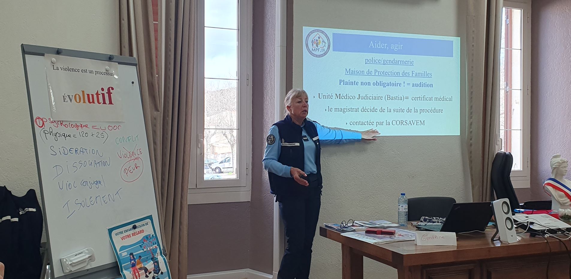 2026-02-16 Formation face aux violences conjugales par la Maison de Protection de Familles à la mairie de Calenzana